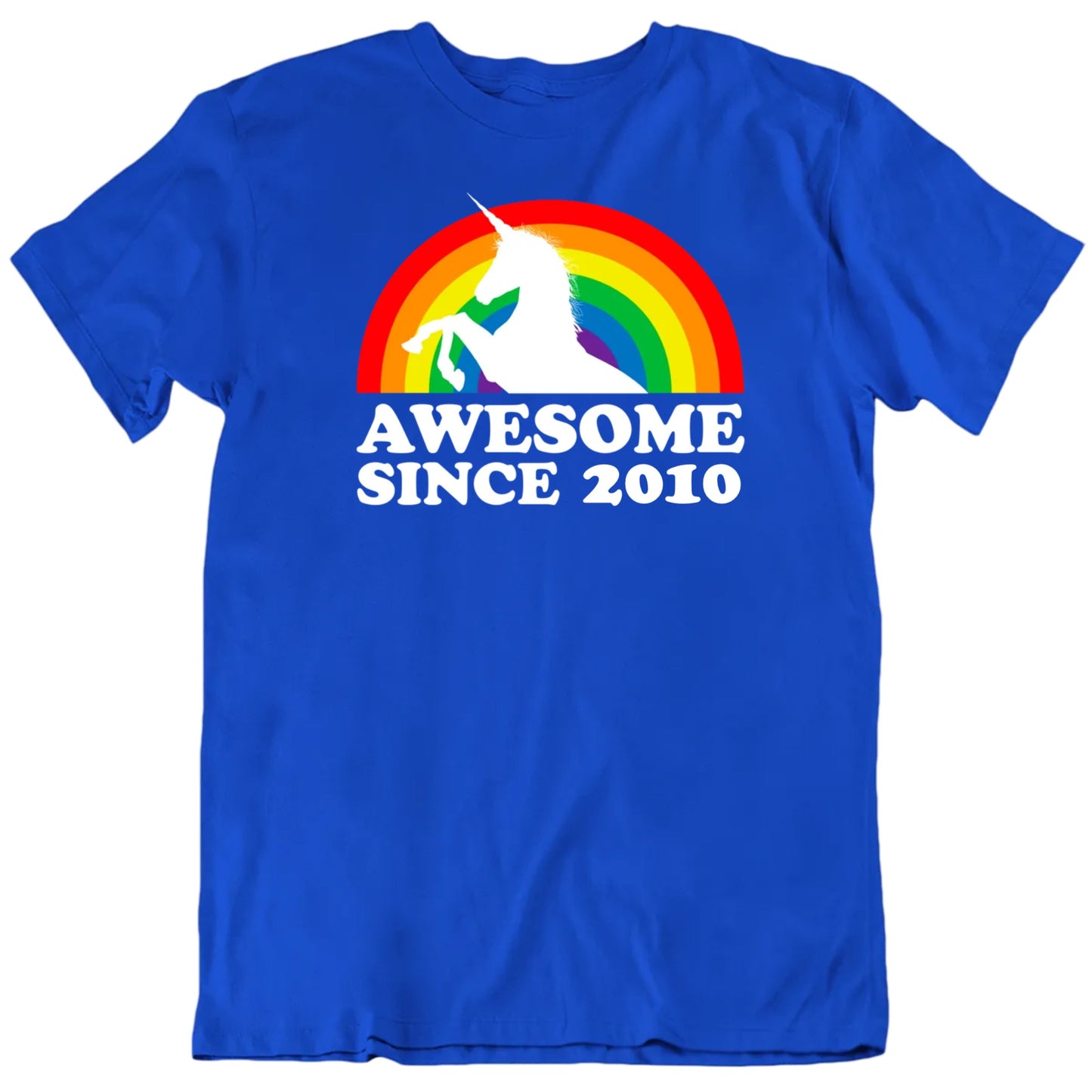 Unicorn Rainbow Awesome Since Custom Birth Year Unisex Premium Quality Birthdays And Special Occasions T shirt