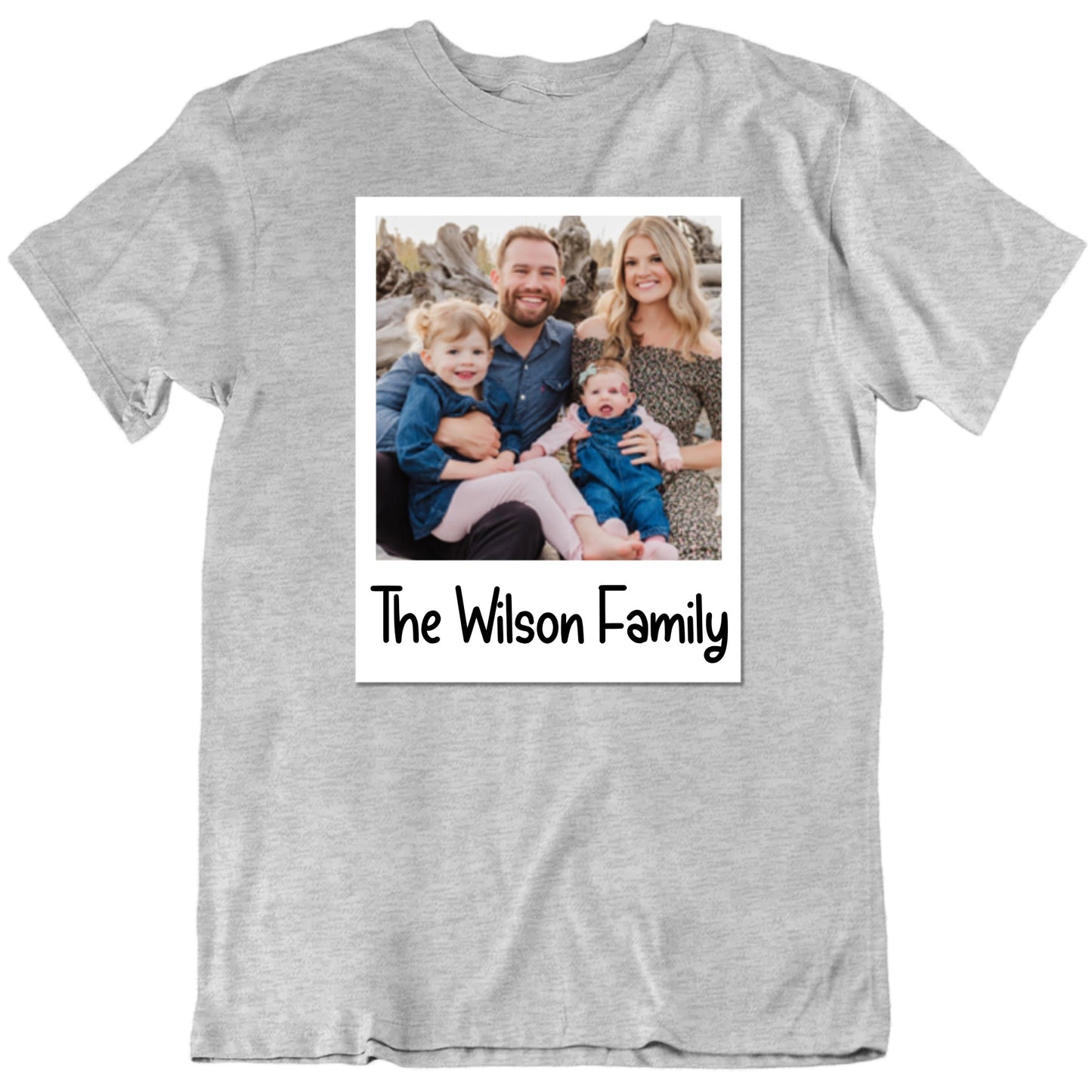 Customizable Polaroid Photo Family Personalized Premium Quality Unisex Gift T shirt