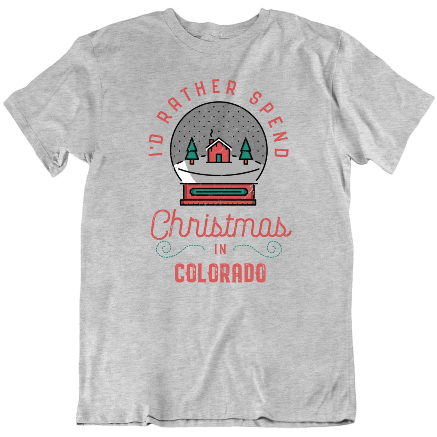 Customizable I'd Rather Spend Christmas In My Favorite Place Personalized Premium Quality Unisex Gift T Shirt