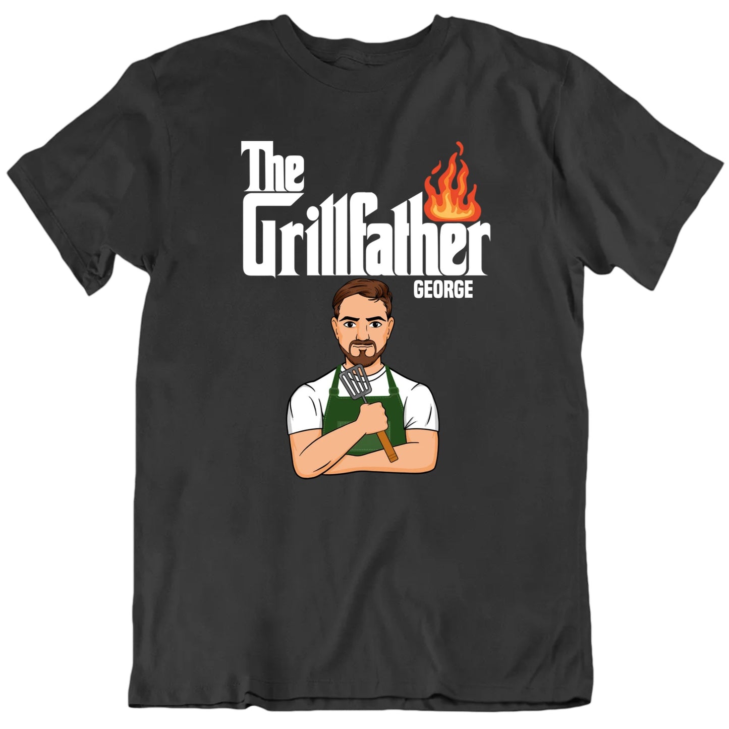 The Grillfather Custom dad Father's Day Gift T Shirt