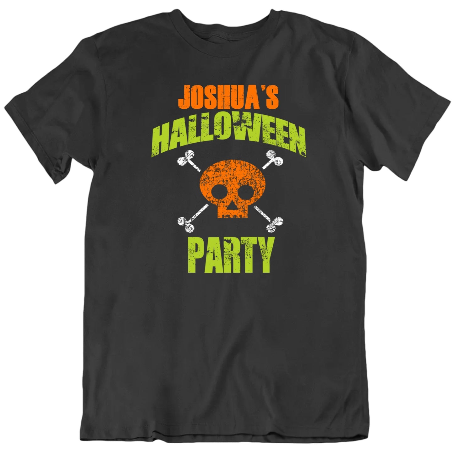 Custom Name Halloween Party Skull And Crossbones Premium Quality Unisex Gift T Shirt