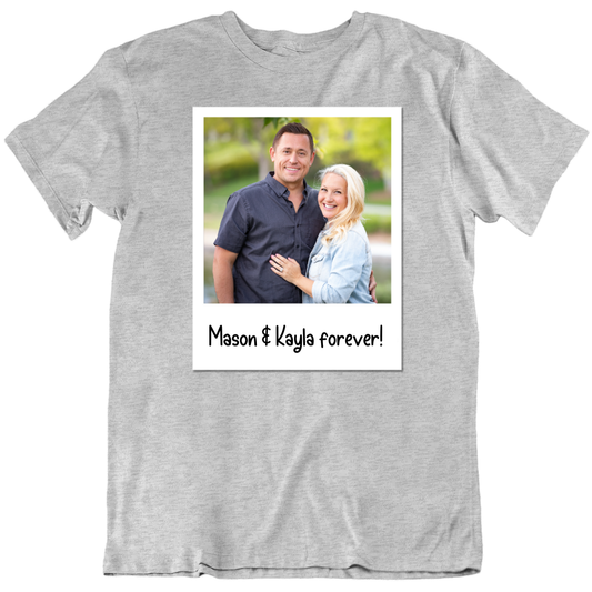 Customizable Polaroid Photo Family Personalized Premium Quality Unisex Gift T shirt